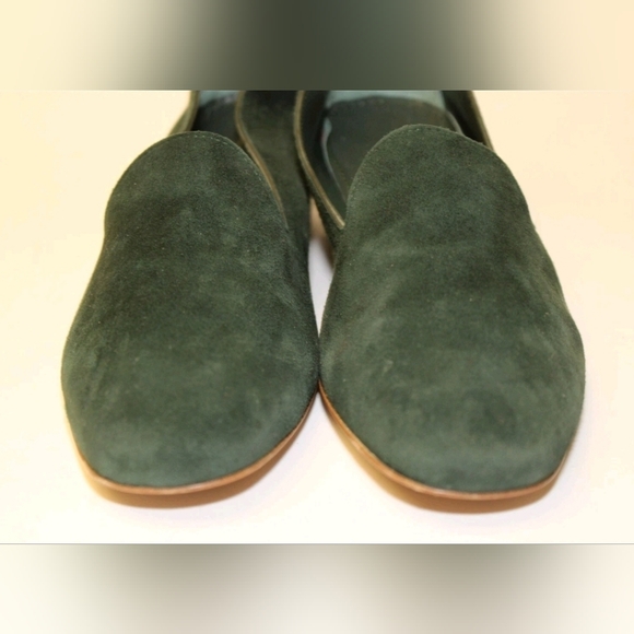 Mansur Gavriel Womens 6.5 36.5 Green Suede Low Heeled Loafers Italy Made Shoes - Picture 3 of 16